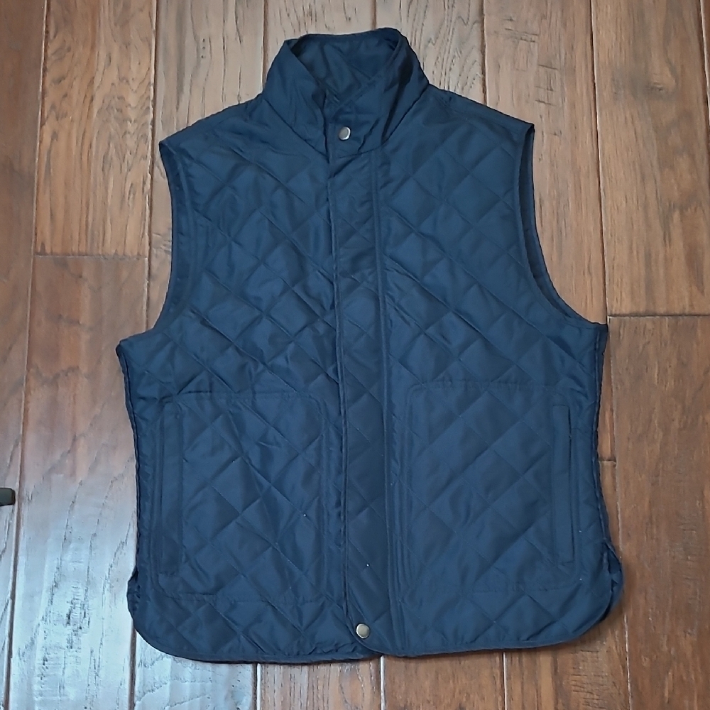 Banana Republic Factory Navy Blue Quilted Vest size Medium